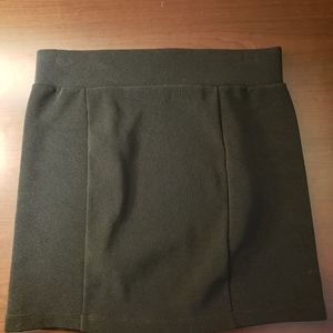 Black bodycon mini skirt